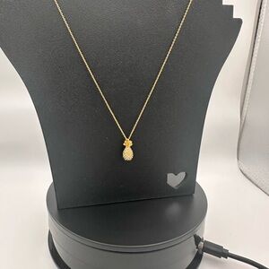 Kate Spade “By the pool” Gold Pineapple Pendant Necklace with Dust Bag